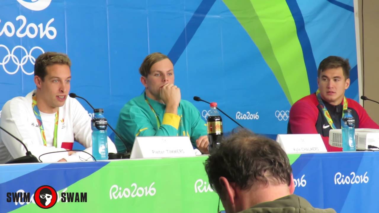 Men's 100 Free Medalists Press Conference