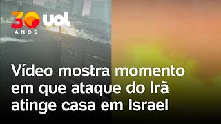 Irã ataca área residencial de Israel com míssel; vídeo mostra momento