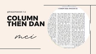 Pagemaker Column then dan