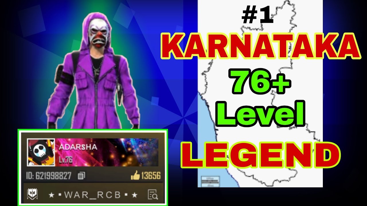 Representing Karnataka High Level Legend player in Free fire
