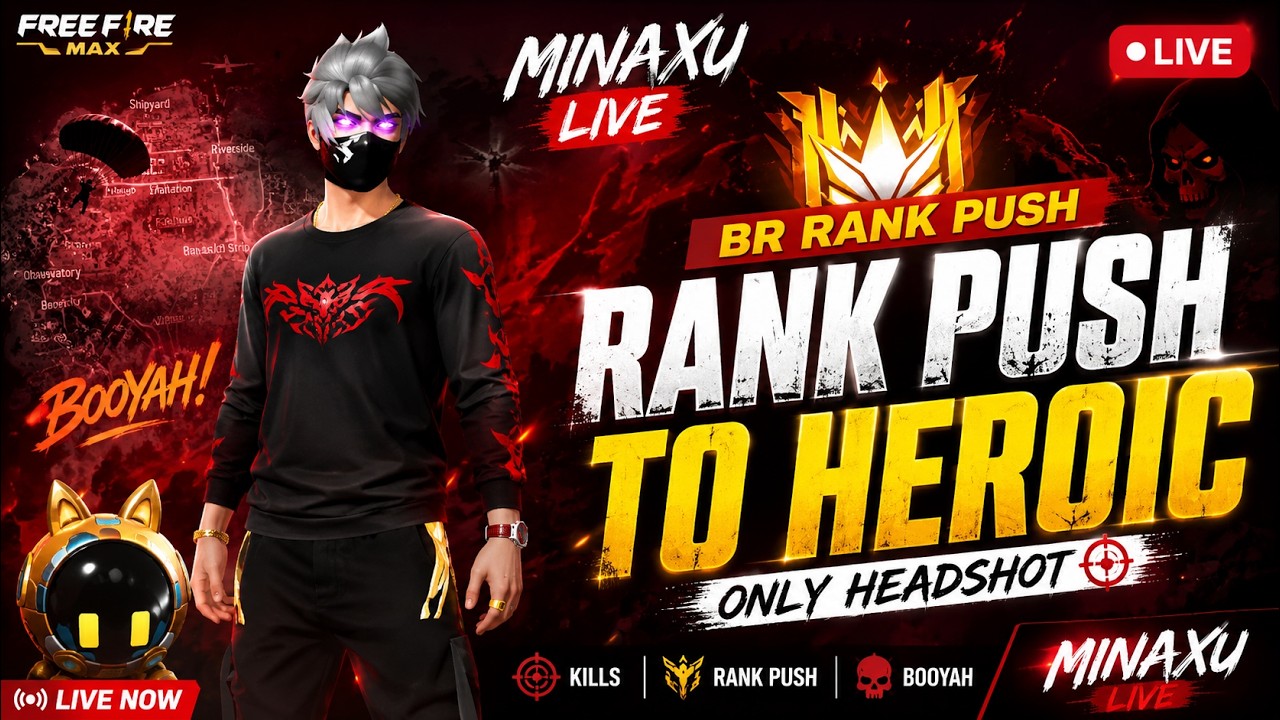 🎯 FREE FIRE TOP 1 GRANDMASTER PUSH LIVE 🔥#freefire #gaming #garena #ff #garenafreefire