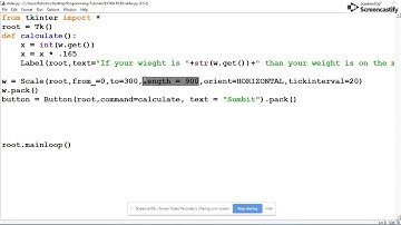 Exploring Python Graphics #11 ADVANCED - Using the slider widget