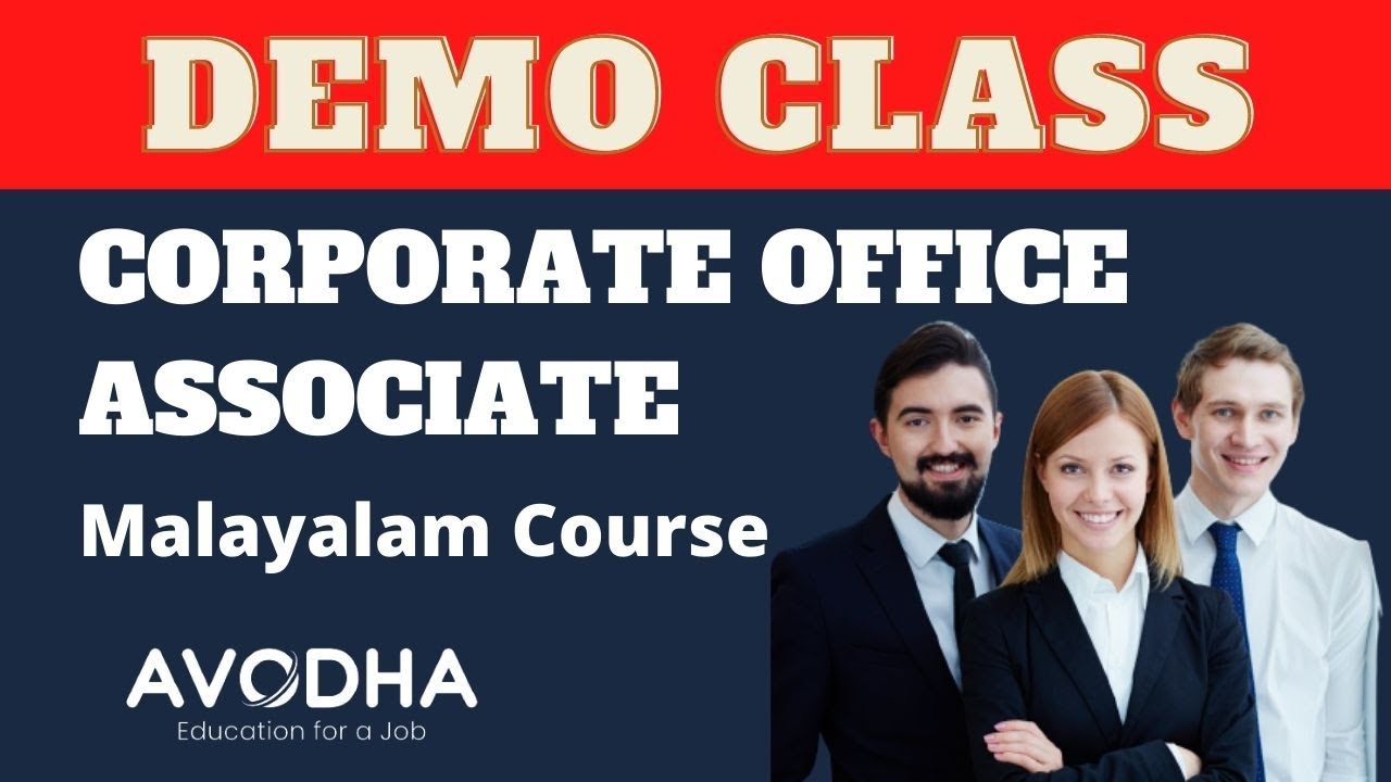 Avodha Corporate Office Associate Malayalam Demo Class | Office Jobs #67