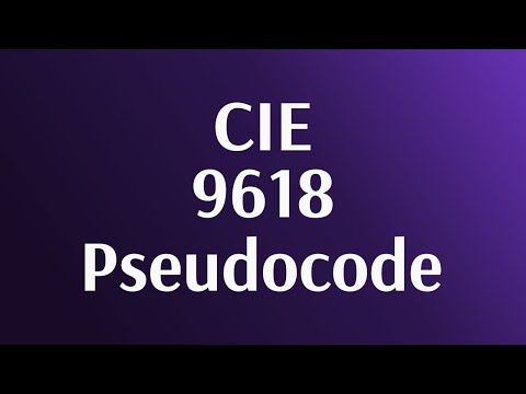 08 Variables - AS and A Level Pseudocode