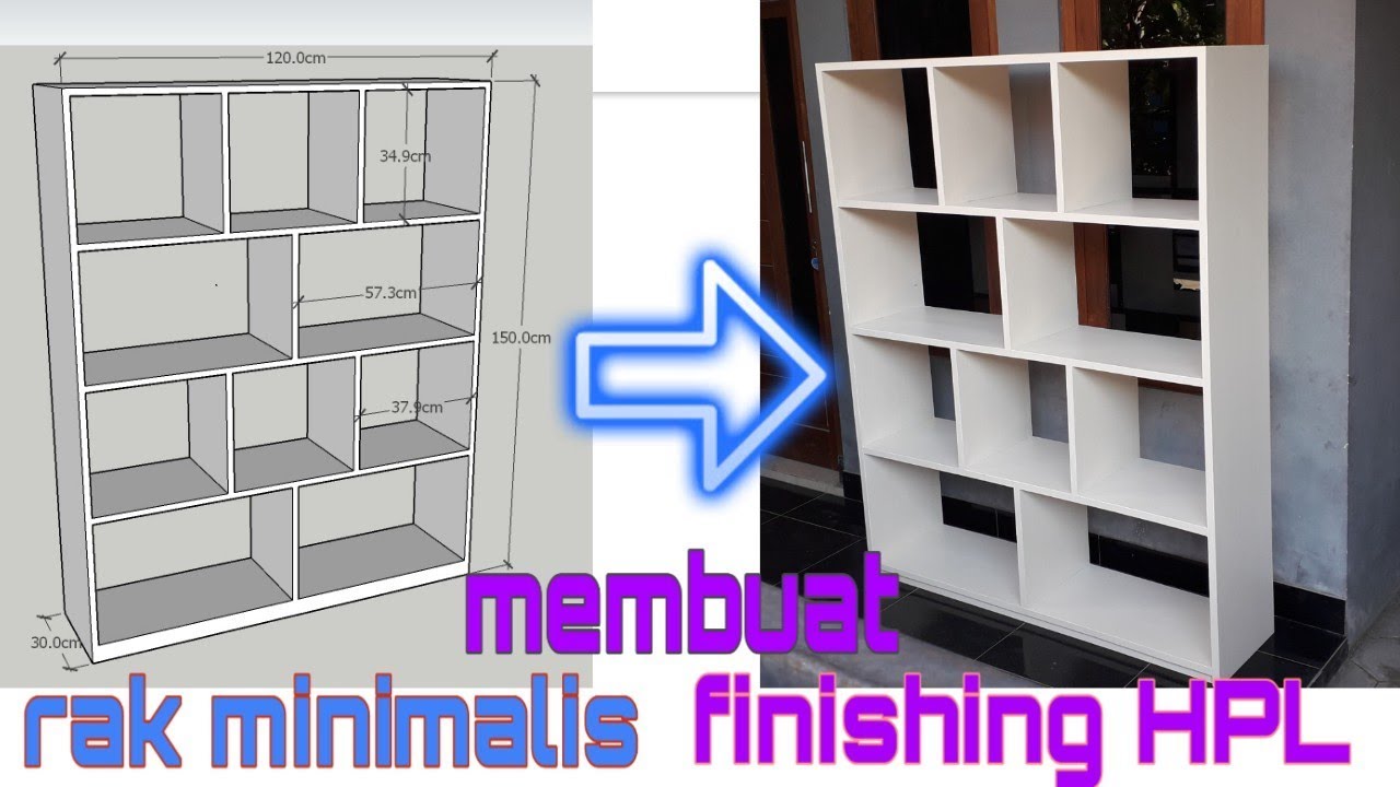 Membuat Rak  Minimalis  Finishing HPL  YouTube