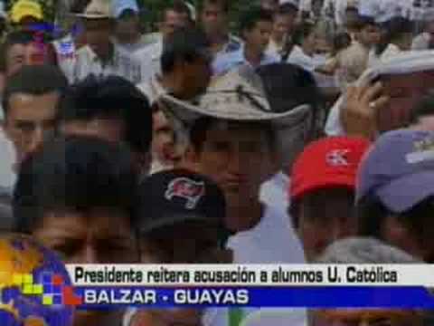 Presidente reitera acusación a alumnos U. Católica