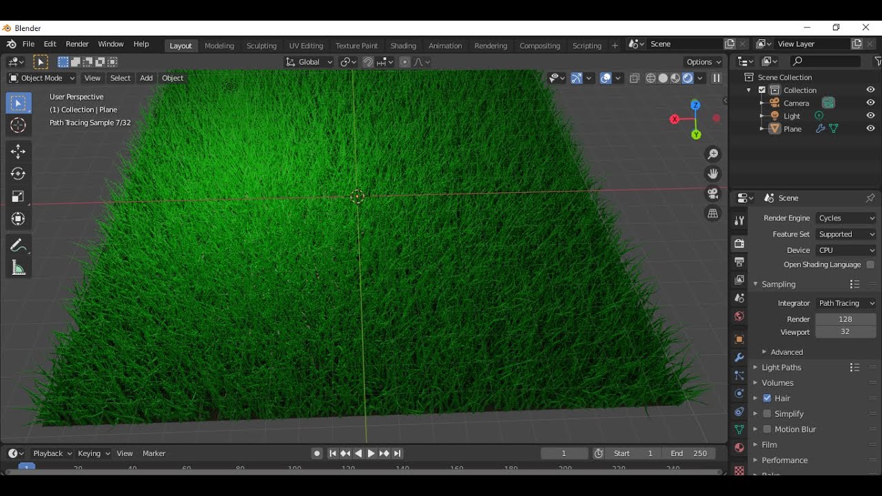 How to make grass in blender 2.8 blender 2.9 Cartoon make Blender