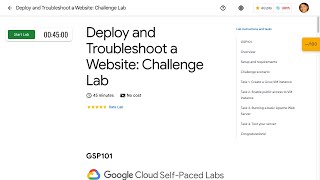 Deploy and Troubleshoot a Website Challenge Lab GSP101