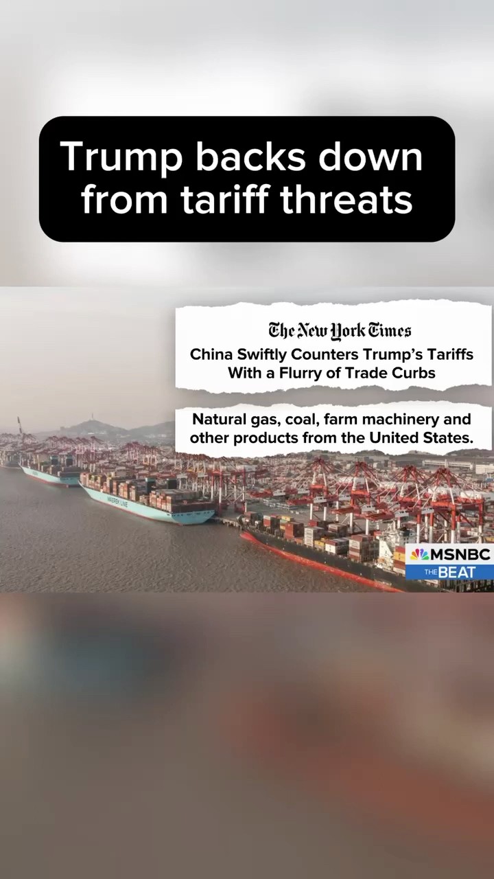 Trump backs down from tariff threats