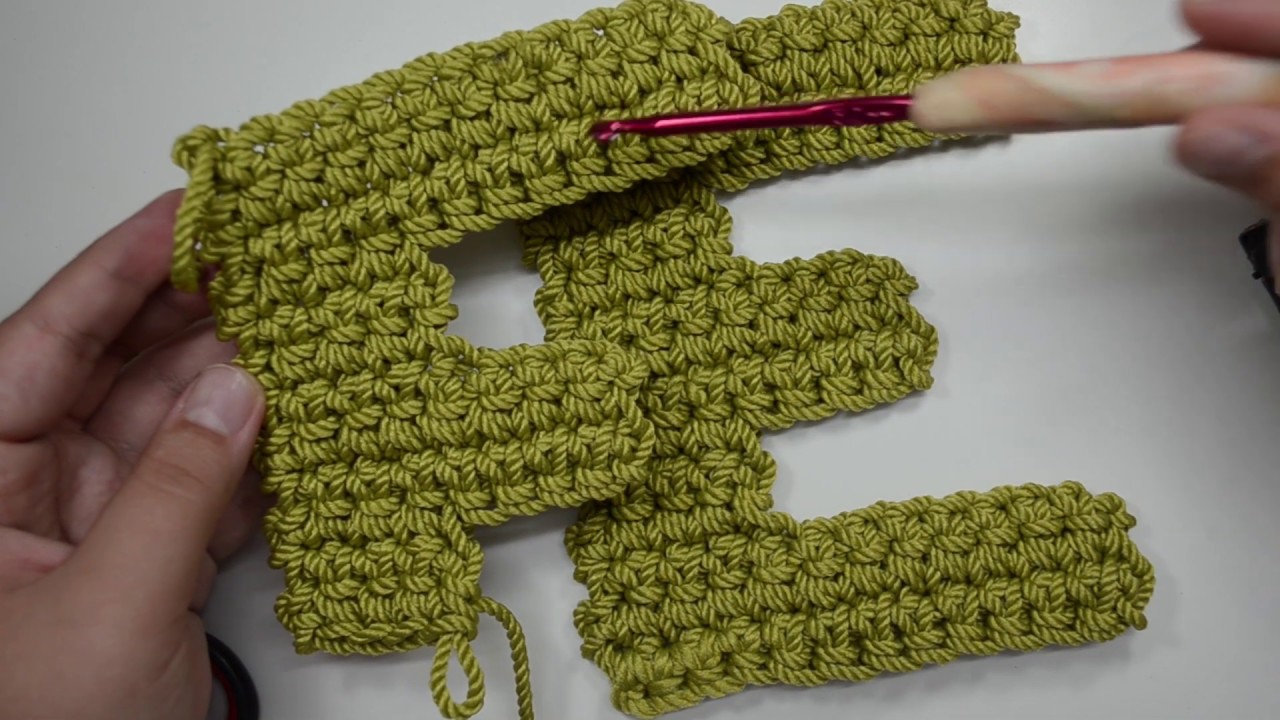 تعليم الكروشيه: حرف E,F -  how to Crochet: Letter E, F