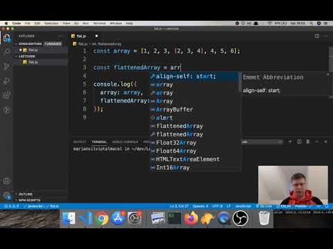 Javascript WTF question - The array method flat and how to use it