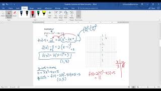 Quadratic Functions and Models (Sect 3.1) part 2