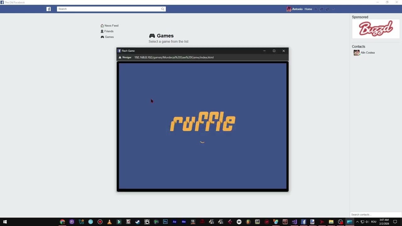 The Old Facebook Revival Project (New features flash games)