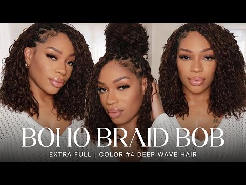 Boho Braid Bob 🤎 Extra Full | Color #4 Deep Wave Hair