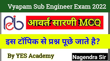 Periodic Table Short Notes and MCQ For Vyapam Sub Engineer By Nagendra Sir || Yes Academy|