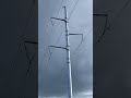245000 volt transmission line monopole design.  Compact right away.