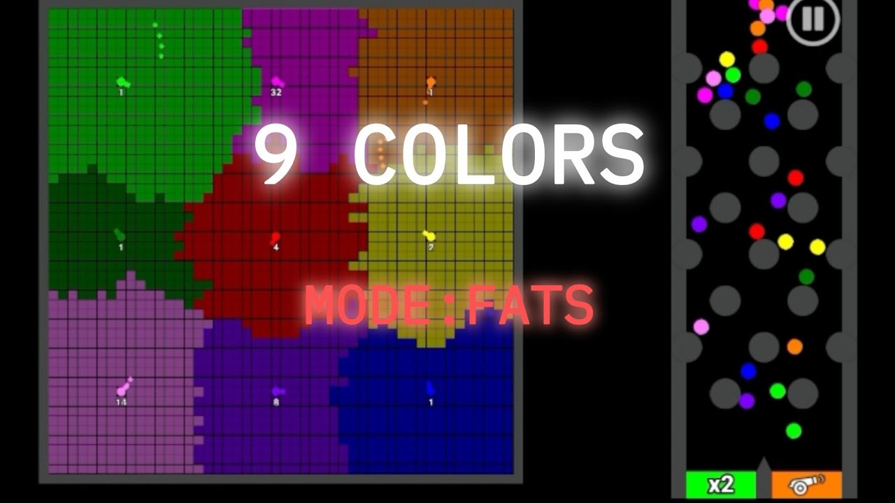 9 Colors multiplicar o dispara mode: Fast | angel stickman 