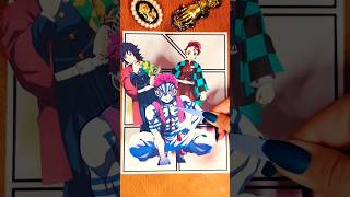 💙Demon Slayer Scrapbooking ⚔️ Akaza vs Giyu &amp; Tanjiro Journaling #journaling #scrapbooking #shorts