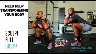 Total-Body sculpting resistance band workout for beginners (Transform)