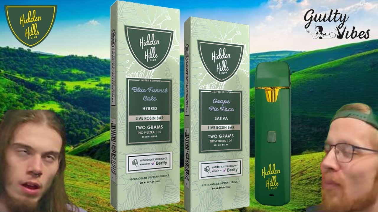 Hidden HIlls Bussin Blend THCP 2g Disposables (Blue Funnel Cake) (Grape Pie Face)