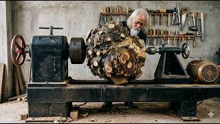 Handcrafted Woodworking Skills  Transforming Tree Stumps Into Works Of Art