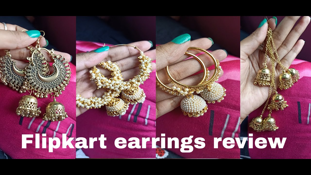 Flipkart.com - Buy RUBANS Rubans 24K Gold Plated Handcrafted Temple Jhumka  Earrings Alloy Jhumki Earring Online at Best Prices in India