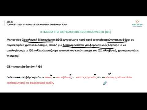 ΔΕΟ 31 -  Η έννοια της φορολογικής εξοικονόμησης (ΦΕ) www.onlearn.gr εαπ - δεο