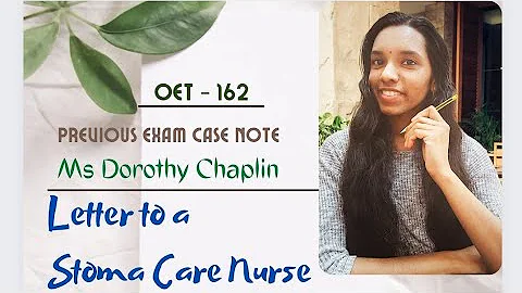 Recent oet exam letter to a Stoma Care Nurse- Case...