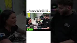 The moment Adin Ross REALIZED that the doctor could sign the NDA 👀😱#adinross #kick #fypシ #clips
