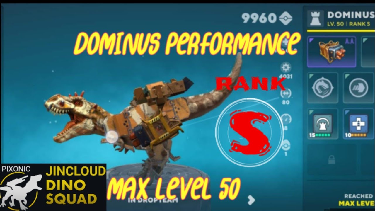 Dino Squad: Max Level 50 Dominus Performance | Pixonic