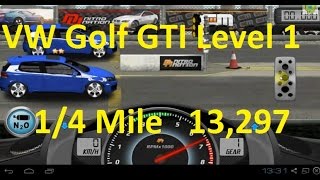 Drag Racing Volkswagen Golf GTI VI Level 1 Tune 13,297 1/4 Mile screenshot 5