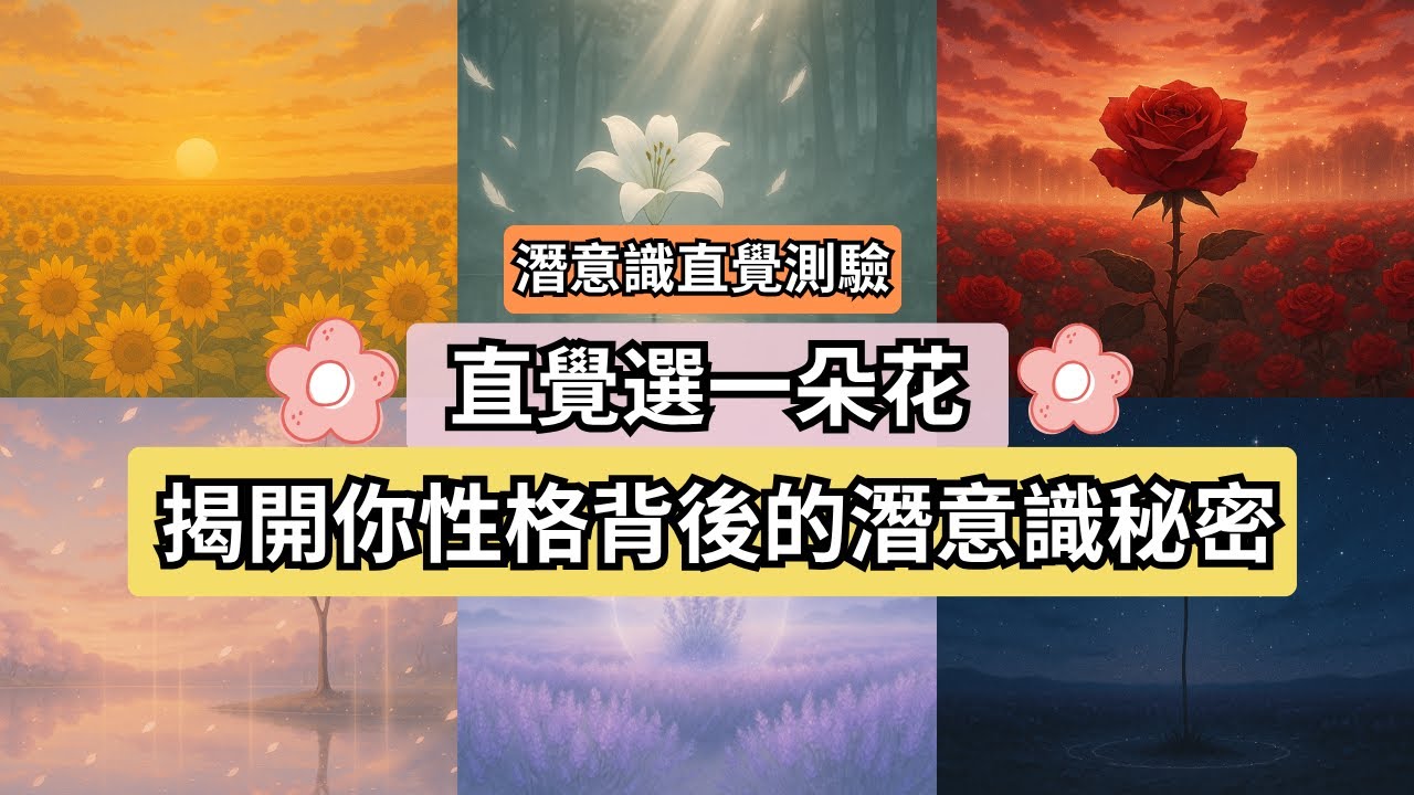 花會說話｜從花中選一朵，讀懂此刻的你 6朵花潛意識直覺測驗  #潛意識測驗 #靈魂頻率  #靈性自我覺察