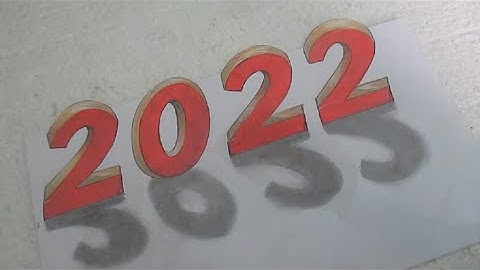 How To Draw Happy New Year 2022 // 3D Trick On Paper //Easy Drawing