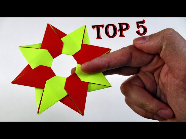 Top 05 Easy Origami Ninja Star - How to Fold @EasyOrigamiAndCrafts 