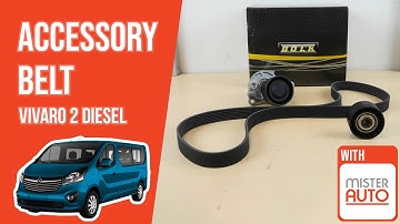 How to replace the accessory belt Vivaro 2 1.6 CDTI 🚗