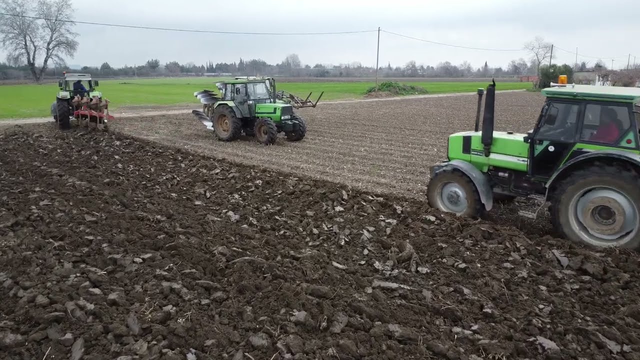Deutz d10006 & Deutz fahr dx 3.90 & Deutz d7006 & Deutz fahr dx 6.10 plowing