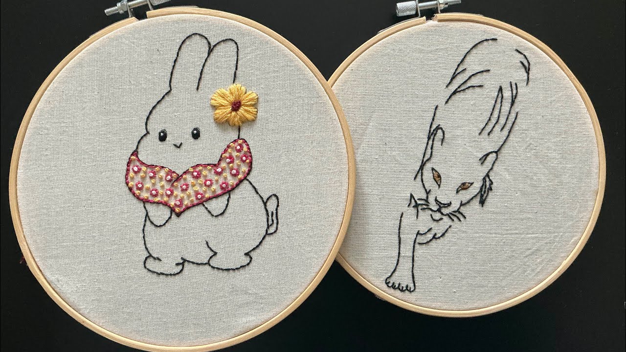 Learn Hand Embroidery || 2 Different Types of Hand Embroidery || NEEDLETHREAD ART