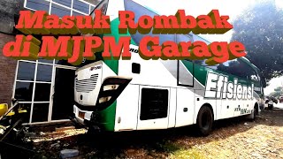 Bus berbody jetbus HD siap masuk rombak di MJPM Garage