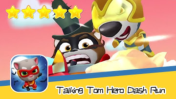 Talking Tom Hero Dash Run Day196 Walkthrough Endless runner Save the world Recommend index five star