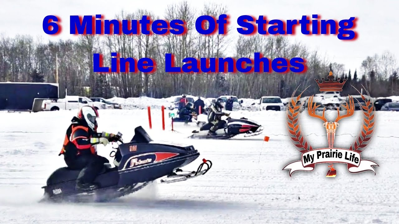 6 Mins Of Starting Line Launches From The Nipawin Vintage Snowmobile