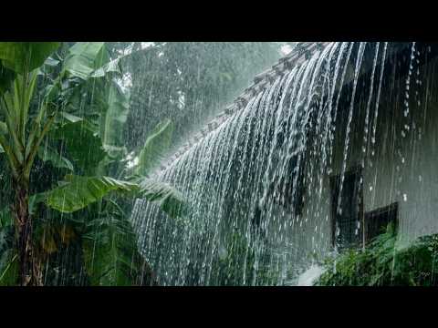 Heavy Rain Sounds for Deep Sleep and Peaceful Relaxation | Village Rain Ambience for Mind and Soul