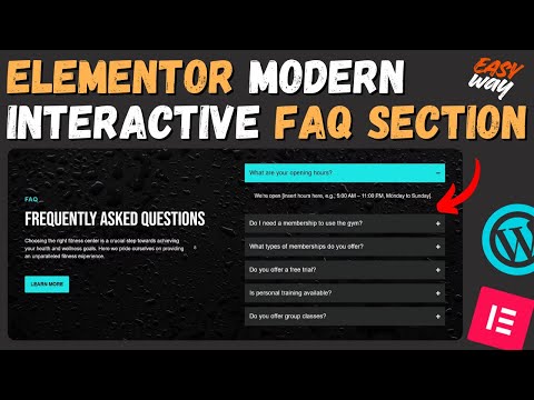 Build an Eye-Catching Interactive FAQ Section in Elementor | Modern WordPress Tutorial 2026