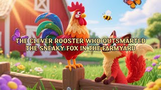 The Clever Rooster Who Outsmarted the Sneaky Fox in the Farmyard