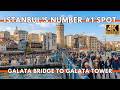 Istanbul Turkey 2026 4K Walking Tour Galata Bridge To Galata Tower Istiklal Street Vibes 