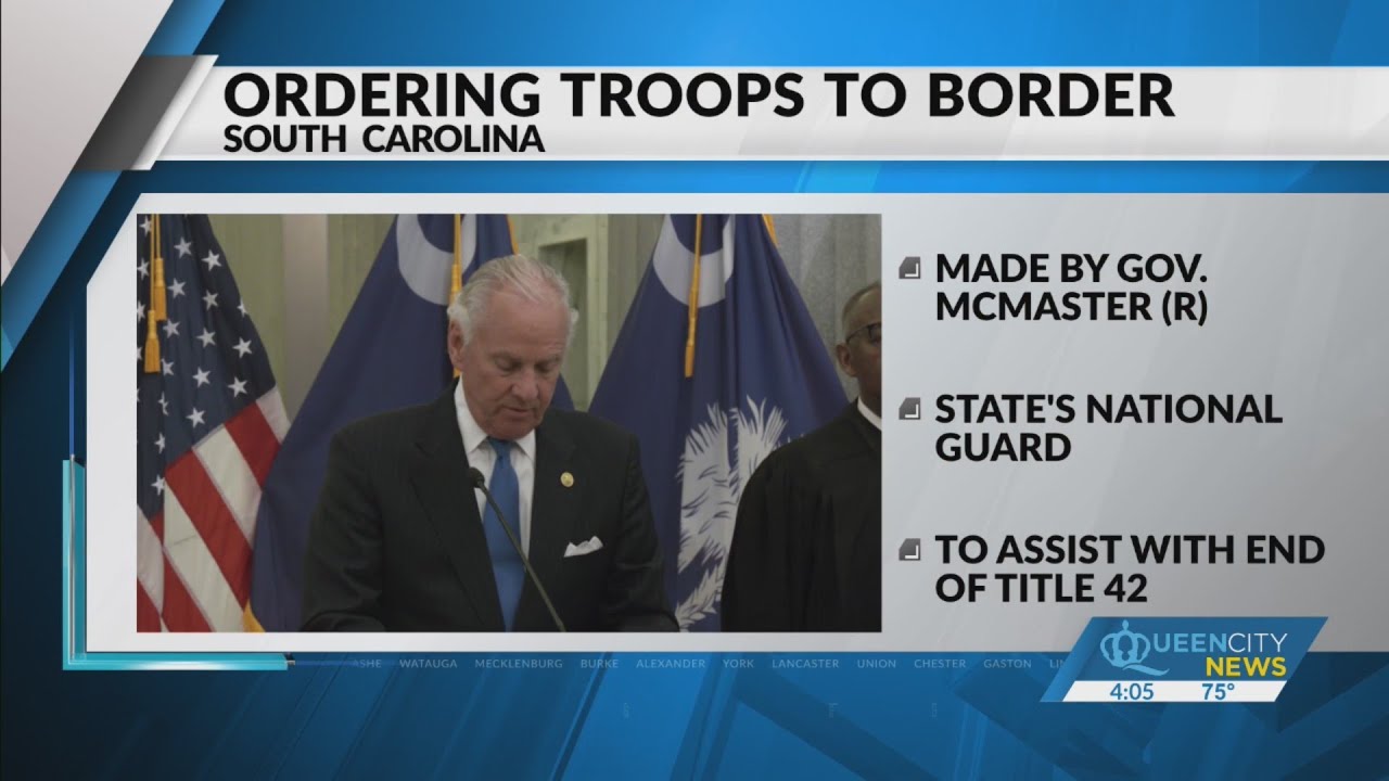 Gov. McMaster sending SC National Guard troops to southern border - YouTube