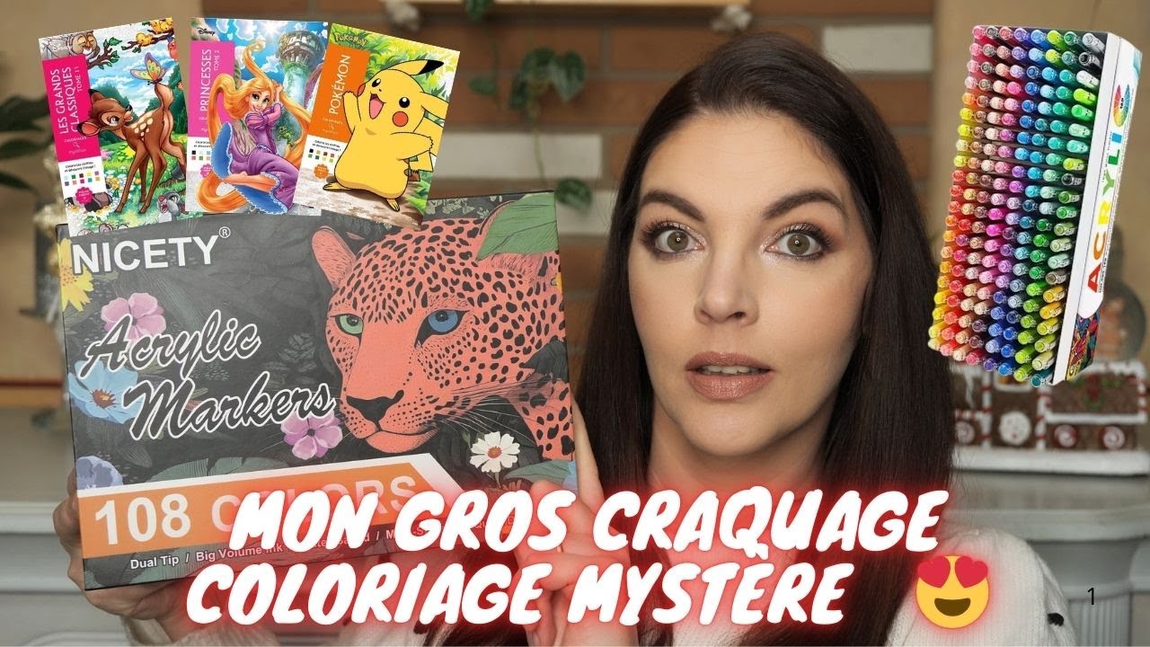 Mon GROS craquage Coloriage Mystère : Marqueurs, livres & accessoires 😍