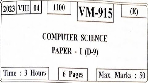 XII HSC JULY 2023 Computer Science-I Question Paper Solution #hsc #computerscience #maharashtraboard