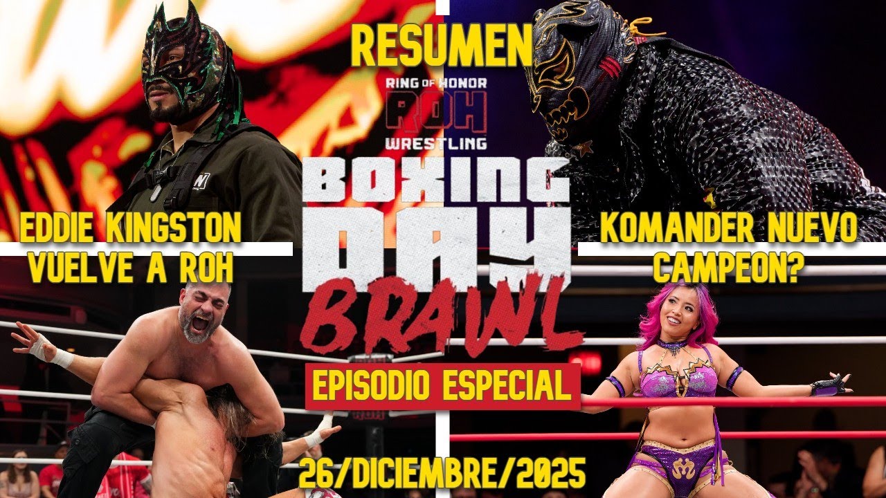 ¿KOMANDER NUEVO CAMPEON PURO? | ROH Boxing Day Brawl | 26 Diciembre 2025 | RESUMEN Y RESULTADOS