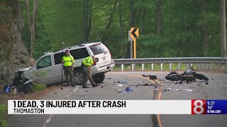 1 dead, 3 injured after crash in Thomaston