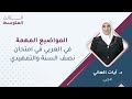 الثالث متوسط عربي المواضيع المهمة في امتحان نصف السنة والتمهيدي مع أ آيات العاني 